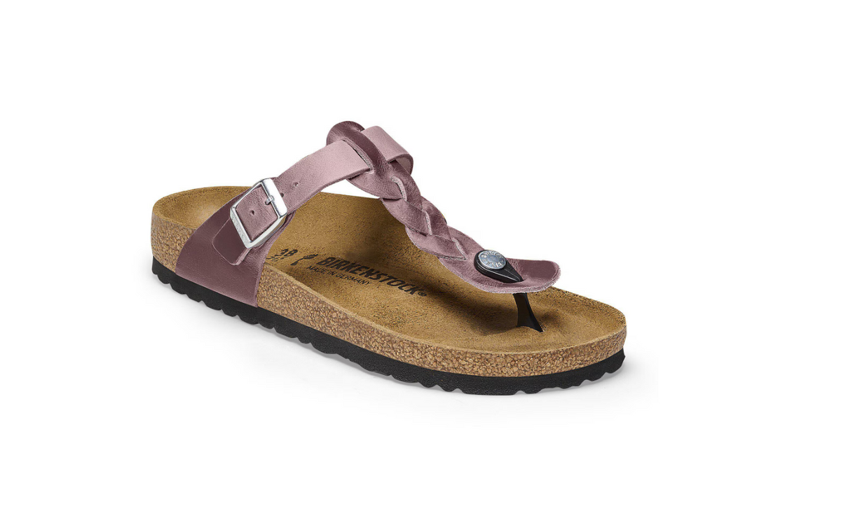 Birkenstock Gizeh Braided Oiled Leather - Lavender, Regular