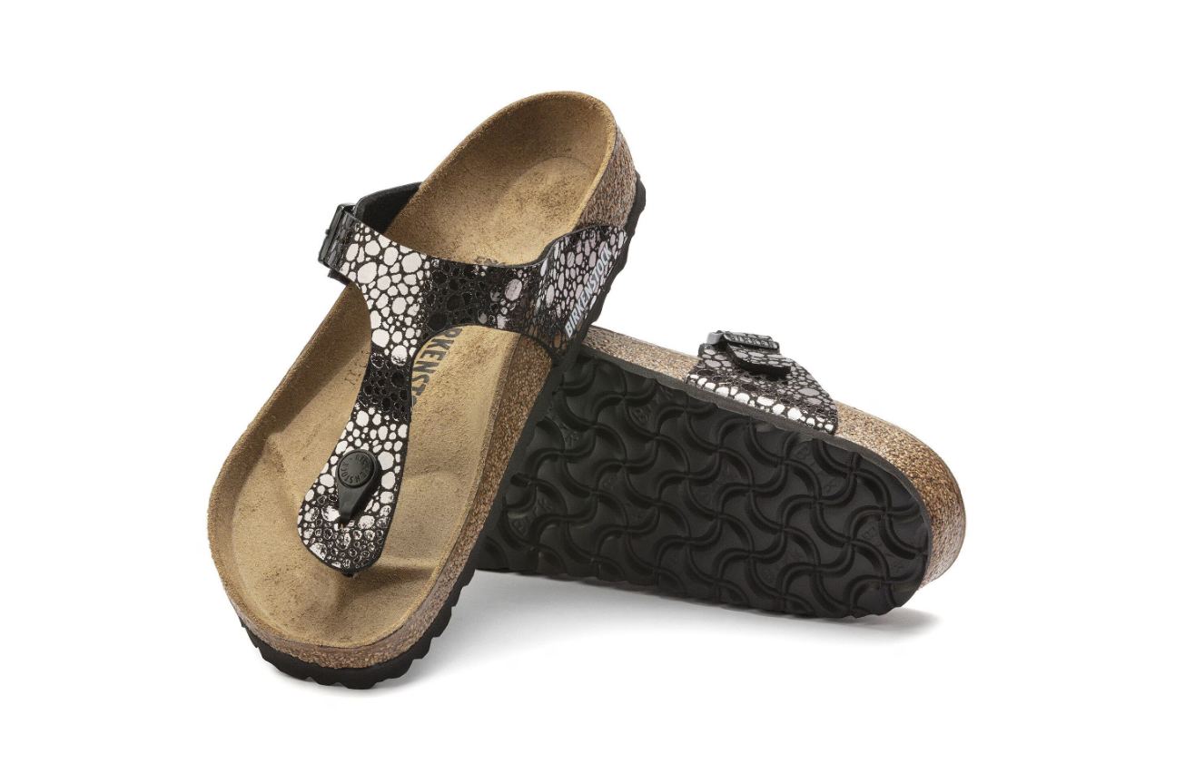 Birkenstock Gizeh Birko-Flor Metallic Stones Black Regular