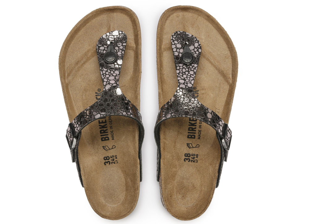 Birkenstock Gizeh Birko-Flor Metallic Stones Black Regular