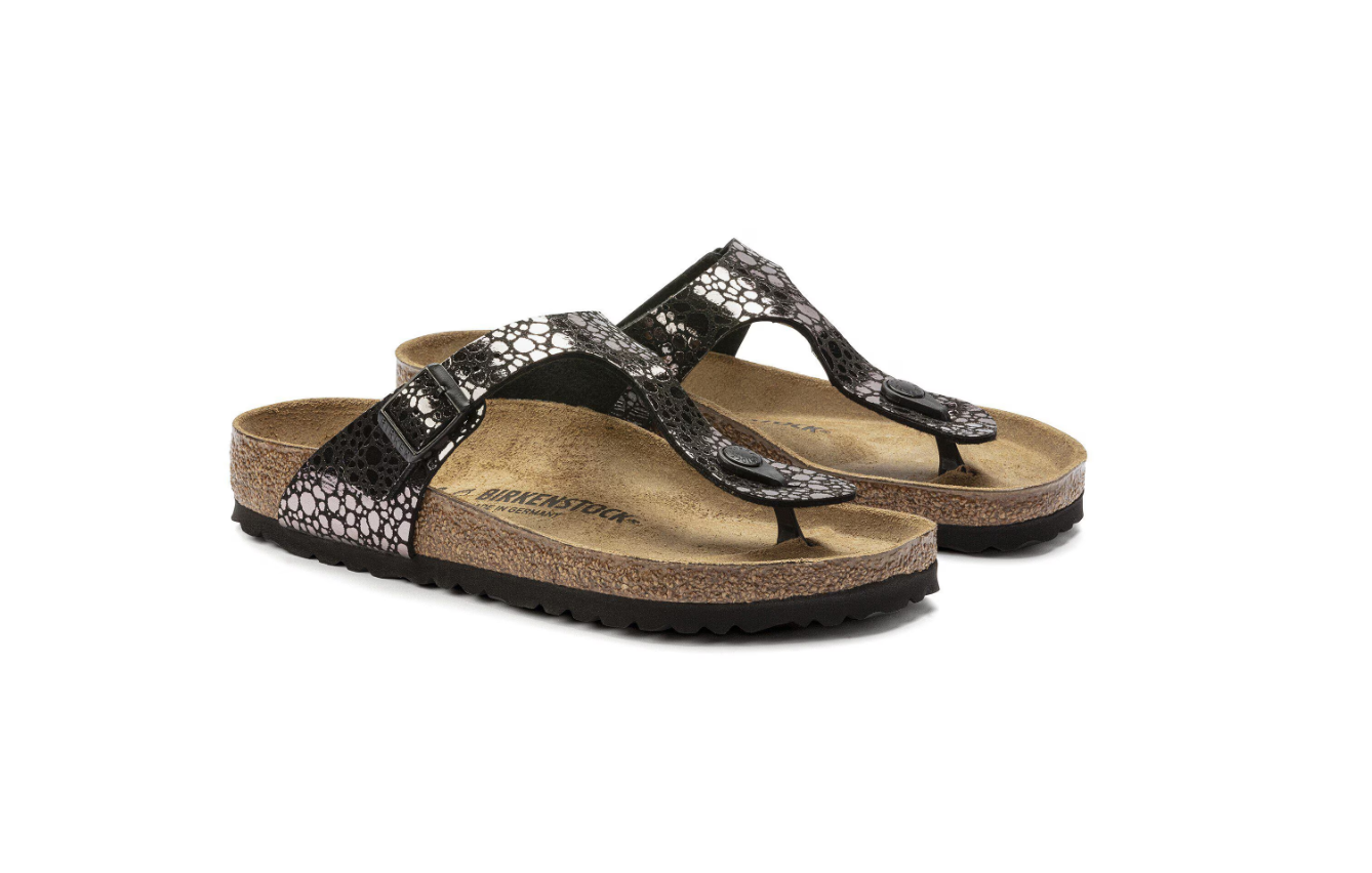 Birkenstock Gizeh Birko-Flor Metallic Stones Black Regular