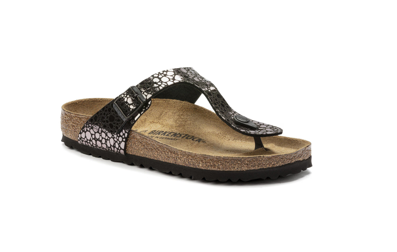 Birkenstock Gizeh Birko-Flor Metallic Stones Black Regular