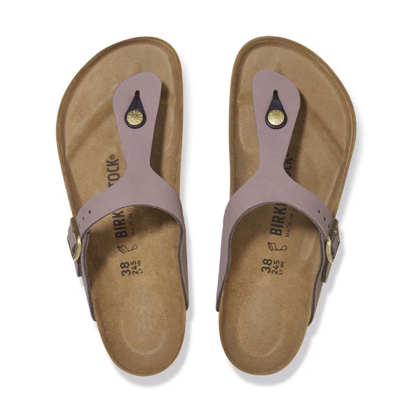 Birkenstock Gizeh Nubuck Leather Faded Purple Regular