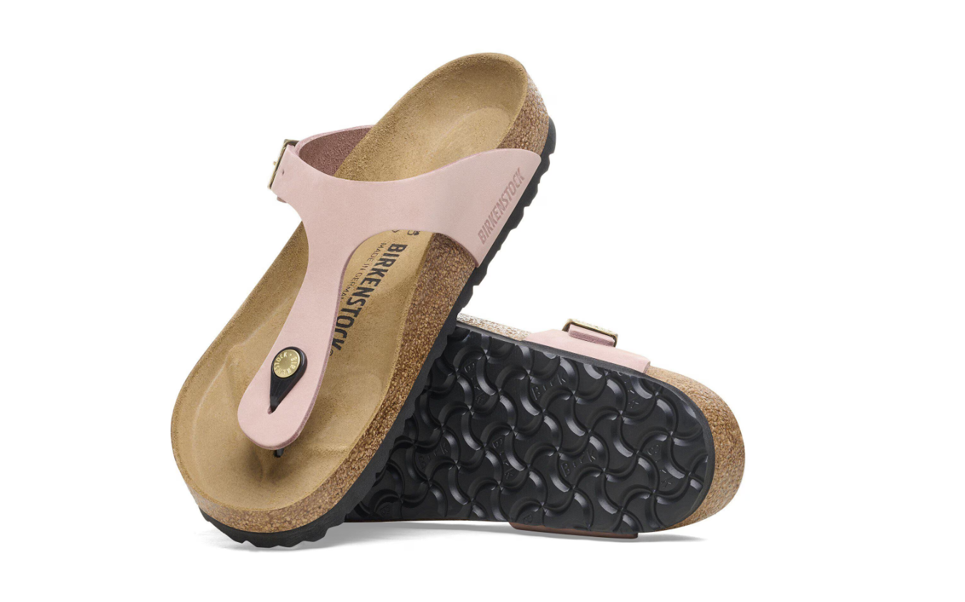 Birkenstock Gizeh Nubuck Leather Soft Pink Regular