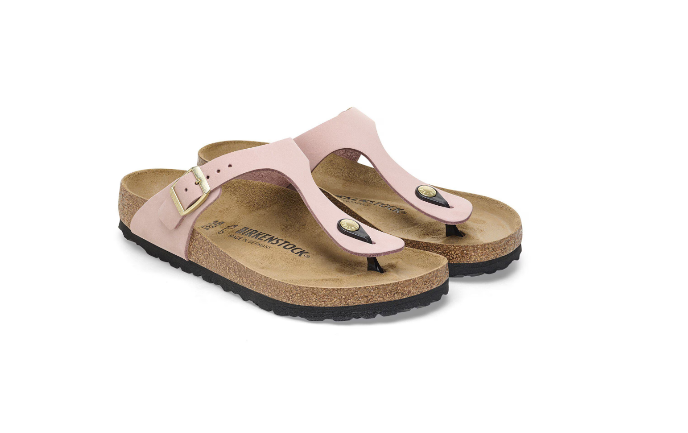 Birkenstock Gizeh Nubuck Leather Soft Pink Regular