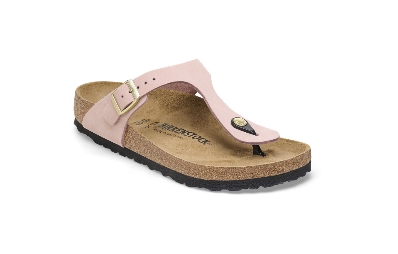 Birkenstock Gizeh Nubuck Leather Soft Pink Regular