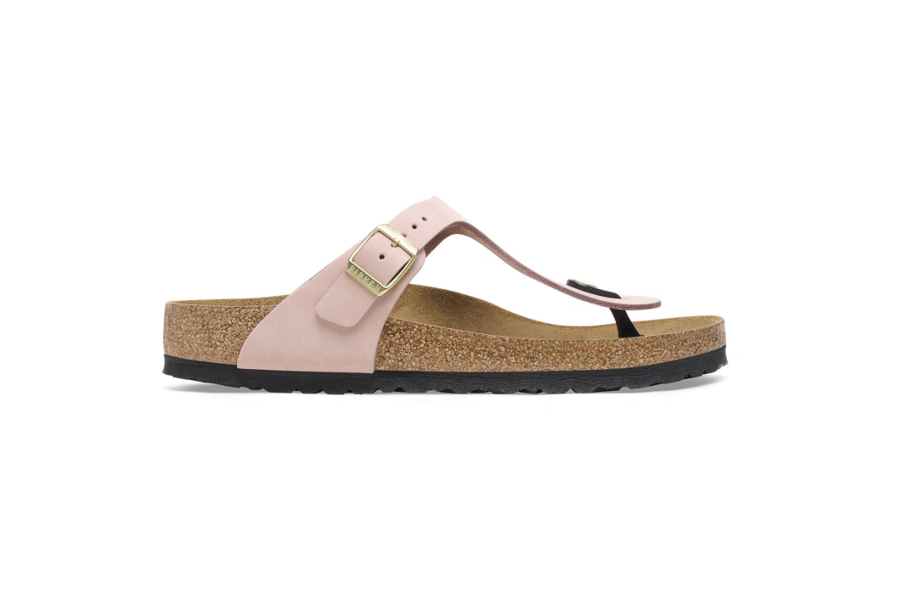 Birkenstock Gizeh Nubuck Leather Soft Pink Regular