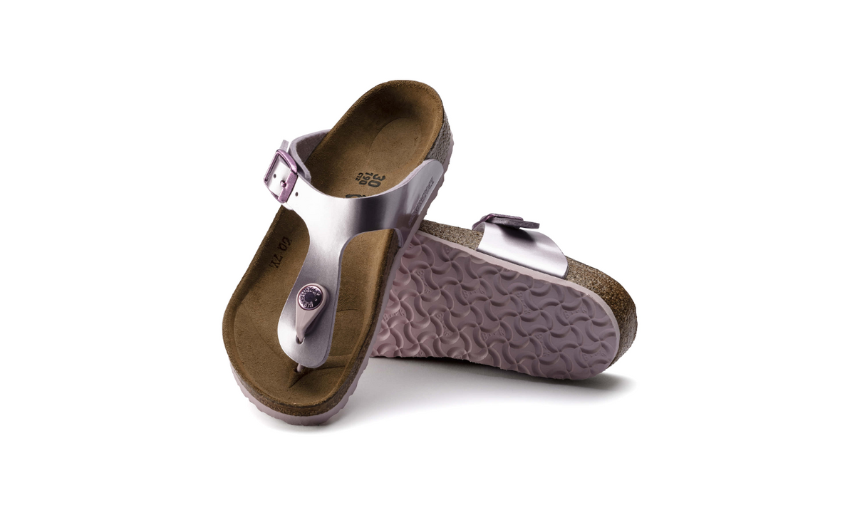 Birkenstock Gizeh Kids Birko-Flor Electric Metallic - Lilac, Narrow