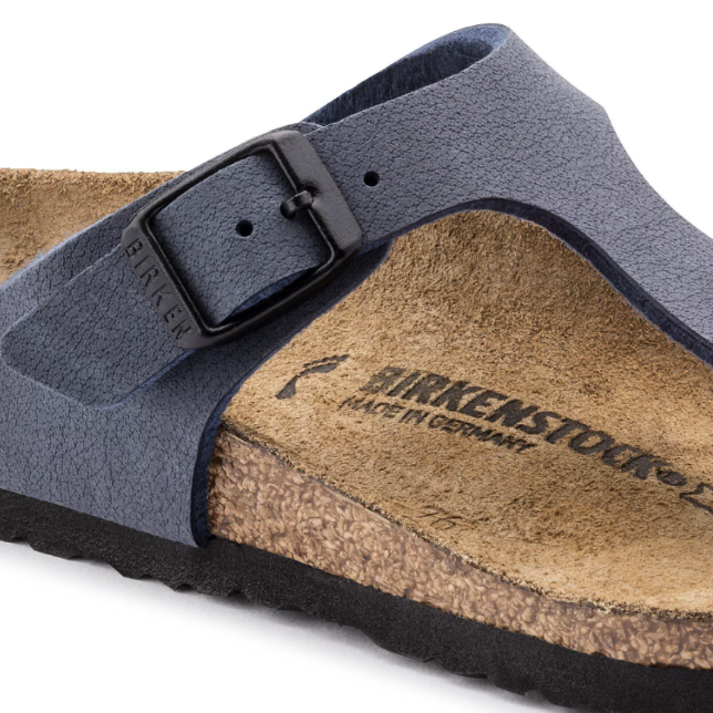 Birkenstock Gizeh Kids Birko-Flor Nubuck - Navy, Narrow