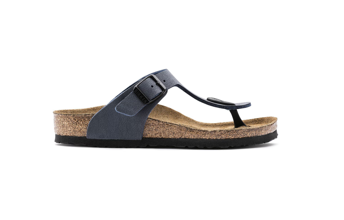 Birkenstock Gizeh Kids Birko-Flor Nubuck - Navy, Narrow