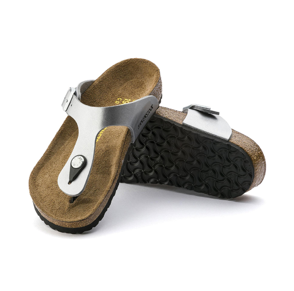 Birkenstock Gizeh Kids Birko-Flor - Silver, Narrow