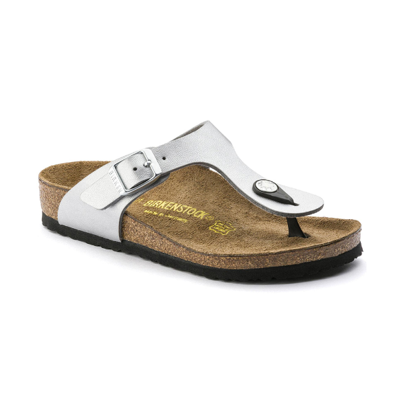 Birkenstock Gizeh Kids Birko-Flor - Silver, Narrow