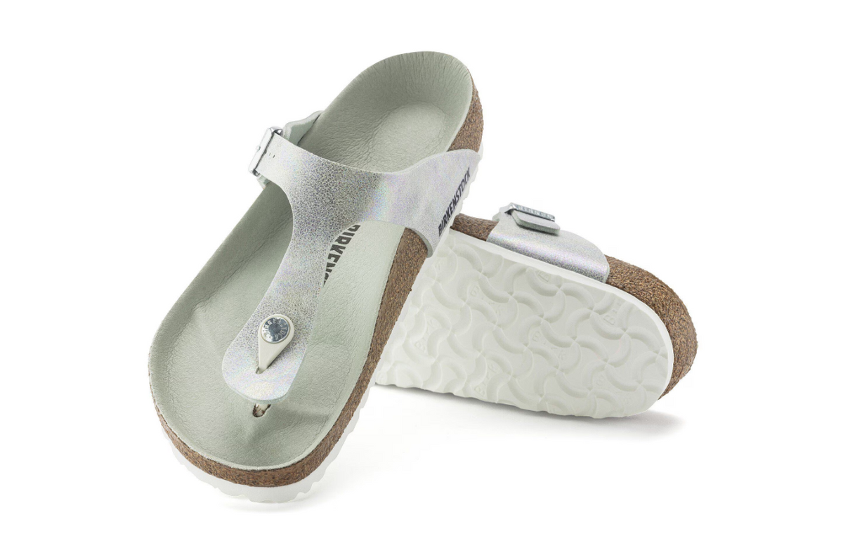 Birkenstock Gizeh Vegan Microfiber Iridescent Matcha  Regular
