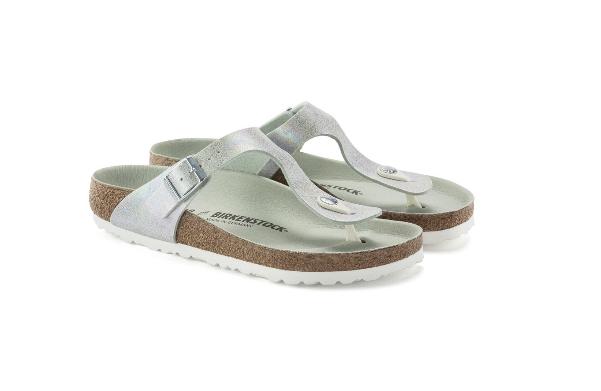 Birkenstock Gizeh Vegan Microfiber Iridescent Matcha  Regular