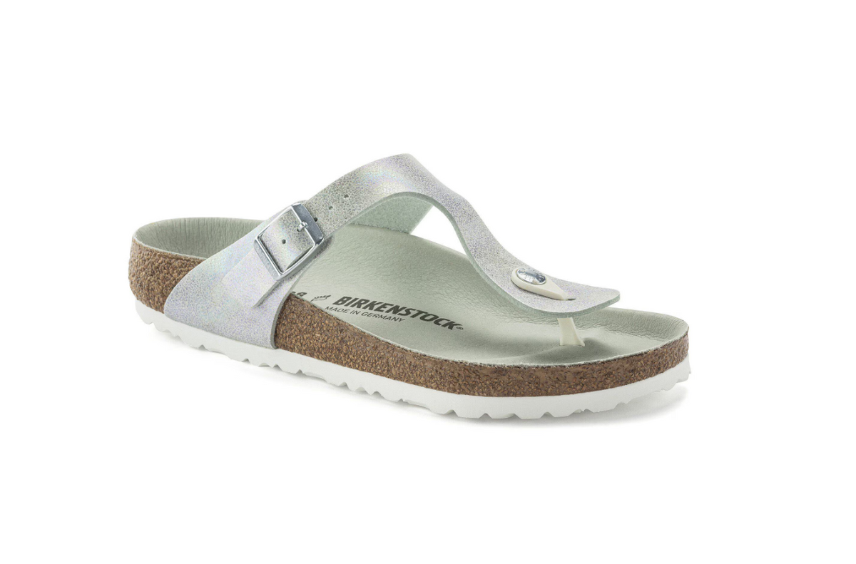 Birkenstock Gizeh Vegan Microfiber Iridescent Matcha  Regular