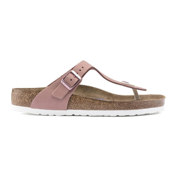 Birkenstock Gizeh Soft Footbed Nubuck Leather - Rose, Regular
