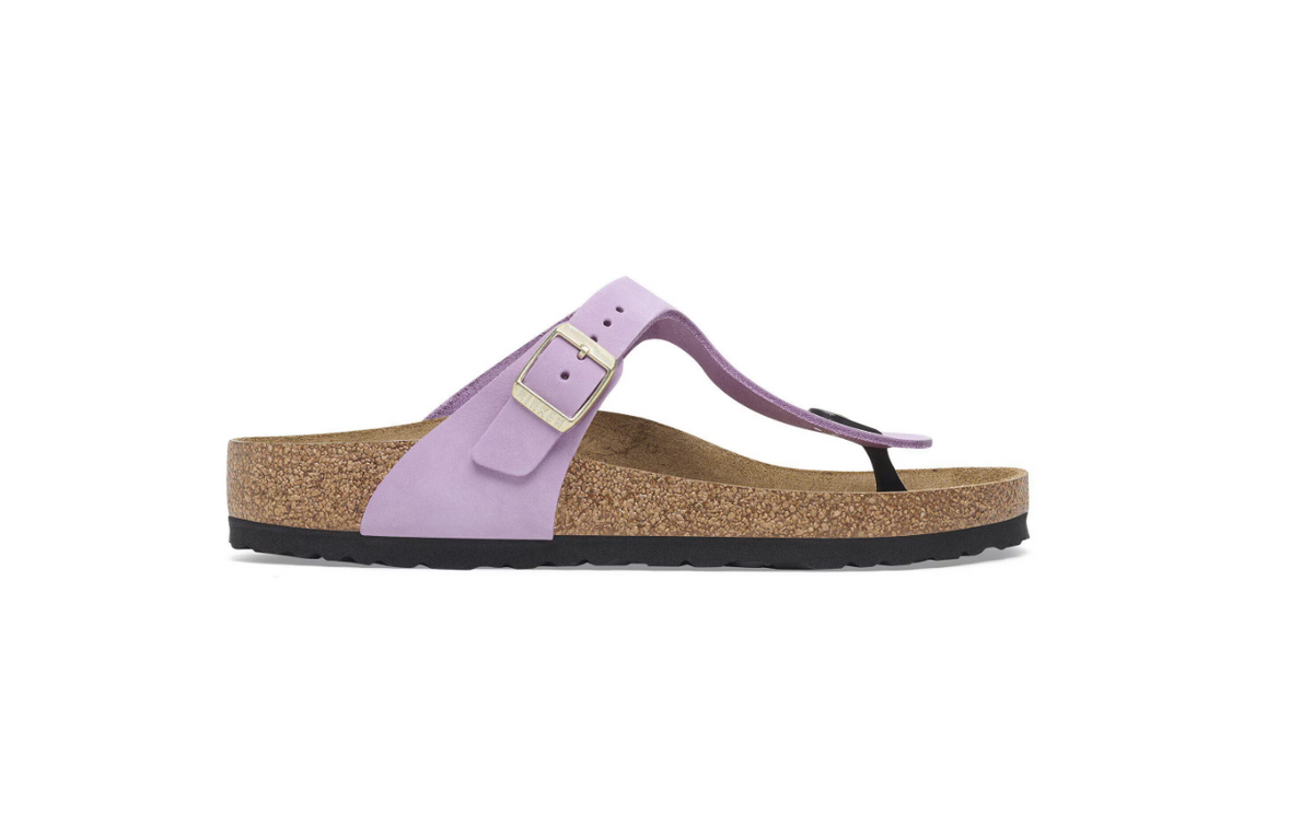 Birkenstock Gizeh Nubuck Leather Sandals - Crocus, Regular