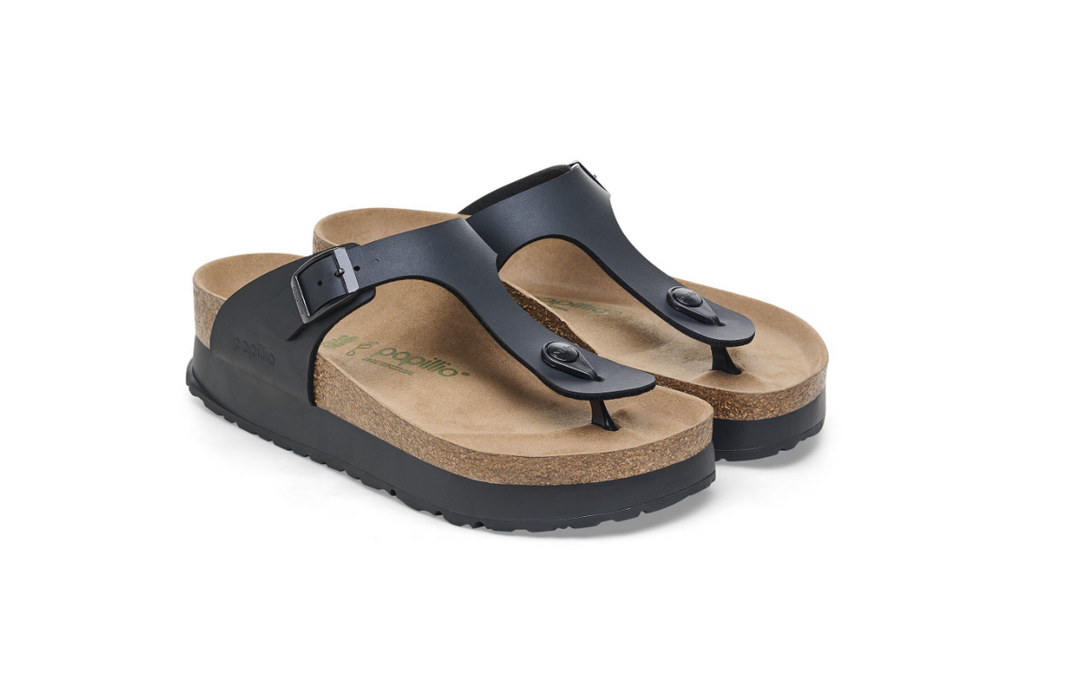Birkenstock Gizeh PAP Flex Platform Birko-Flor Black  Regular