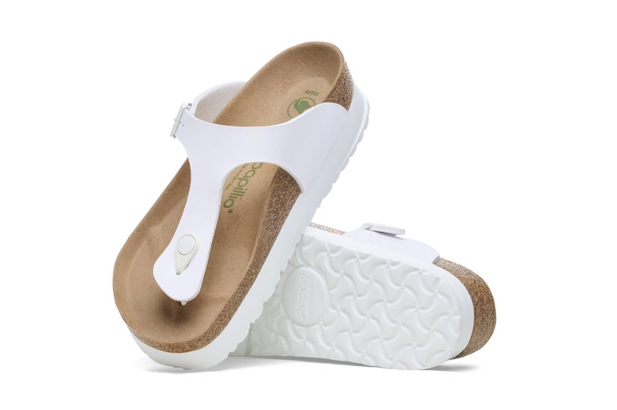 Birkenstock Gizeh Flex Platform Birko-Flor White  Regular