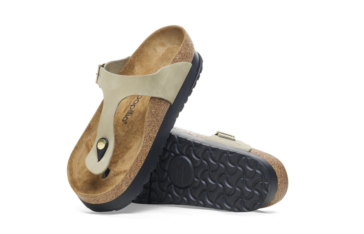 Birkenstock Gizeh PAP Flex Platform Nubuck Leather Eucalyptus  Regular