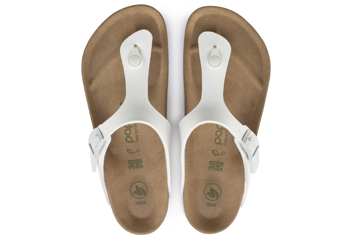 Birkenstock Gizeh Platform Vegan Birko-Flor - White, Regular