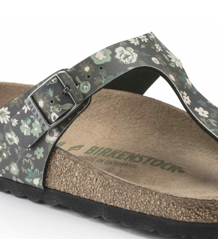Birkenstock Gizeh Vegan Birko-Flor Magical Flower Dark - Teal, Regular
