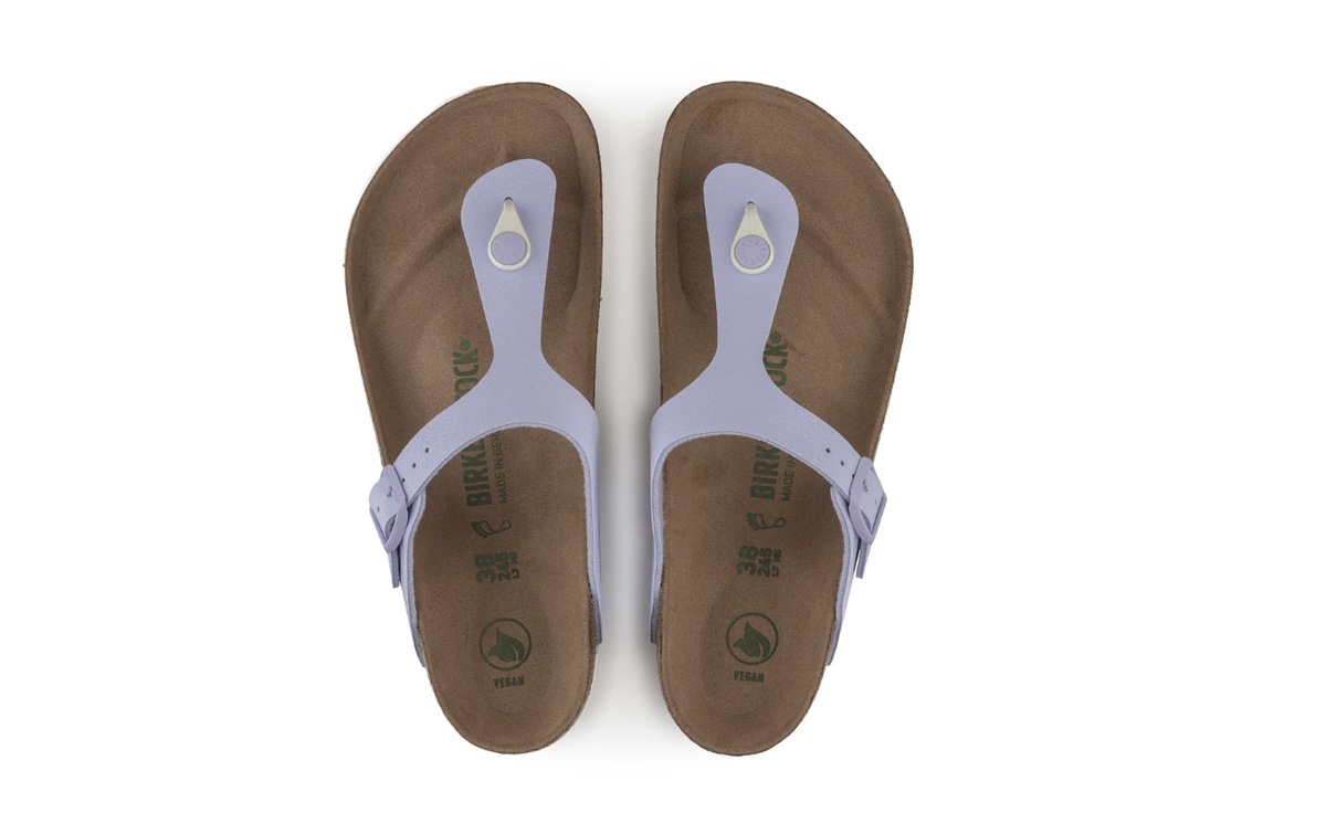 Birkenstock Gizeh Vegan Birko-Flor Nubuck Lavender  - Fog, Regular