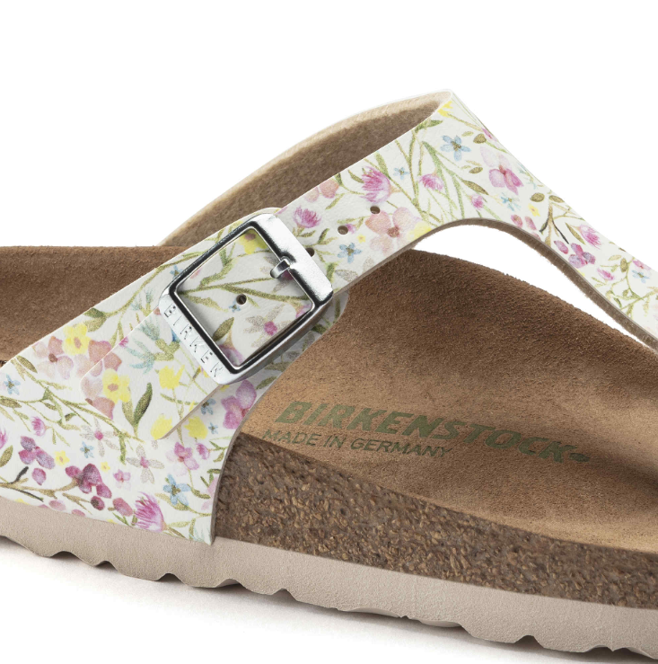 Birkenstock Gizeh Vegan Watercolor Flower White  Regular