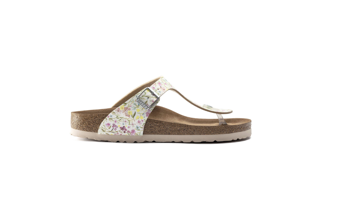 Birkenstock Gizeh Vegan Watercolor Flower White  Regular