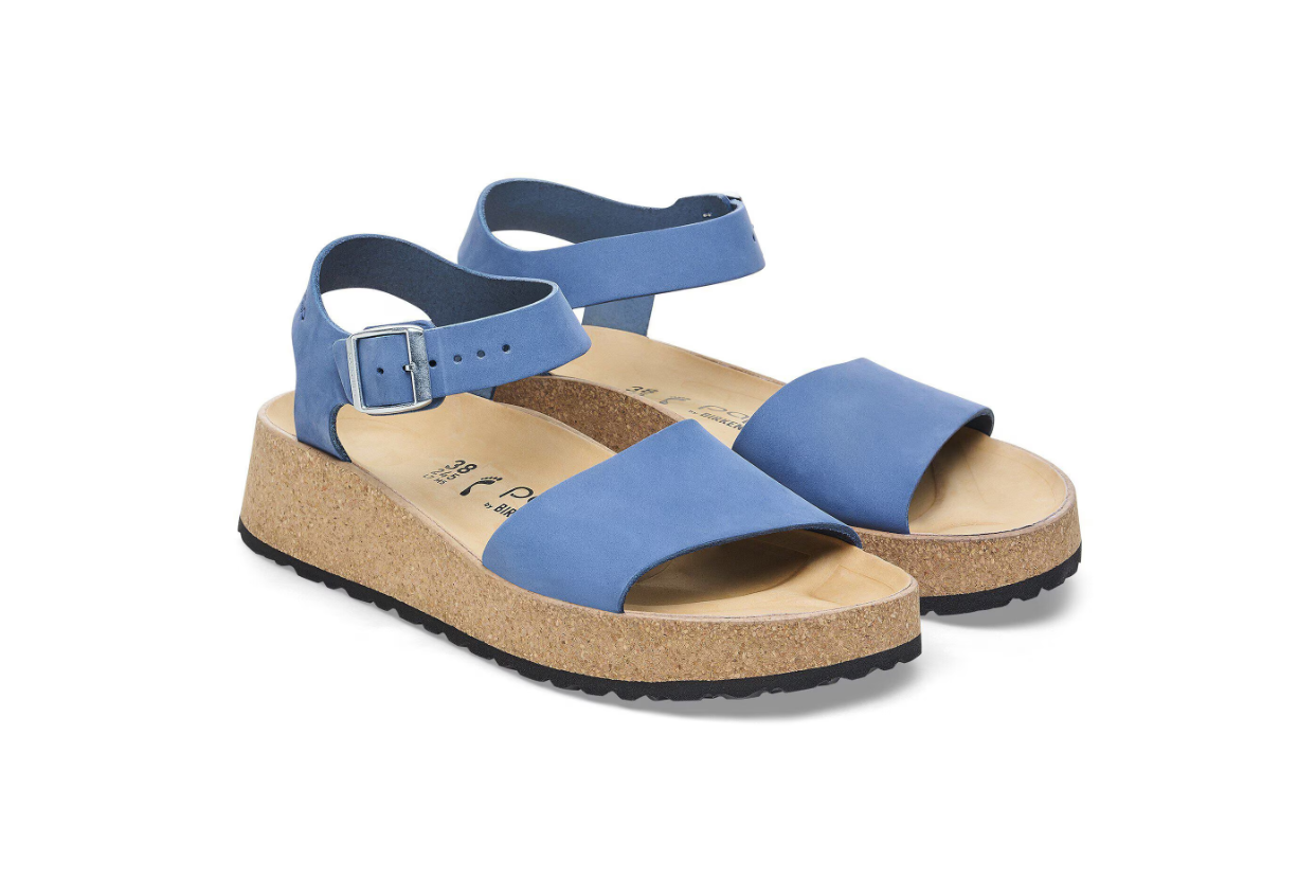 Birkenstock Glenda Nubuck Leather Elemental Blue  Narrow