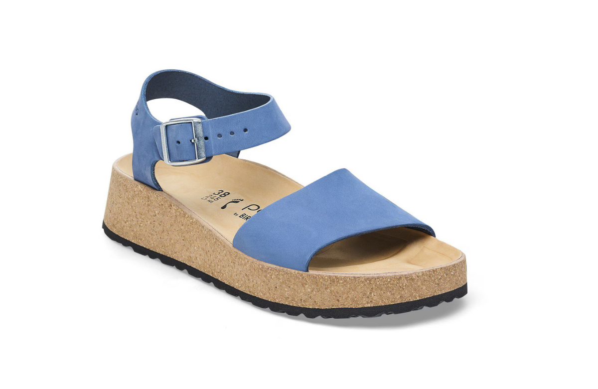 Birkenstock Glenda Nubuck Leather Elemental Blue  Narrow