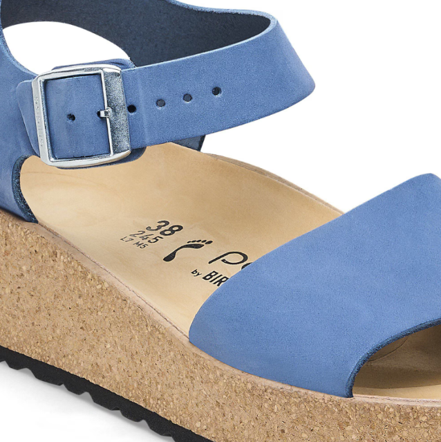 Birkenstock Glenda Nubuck Leather Elemental Blue  Narrow