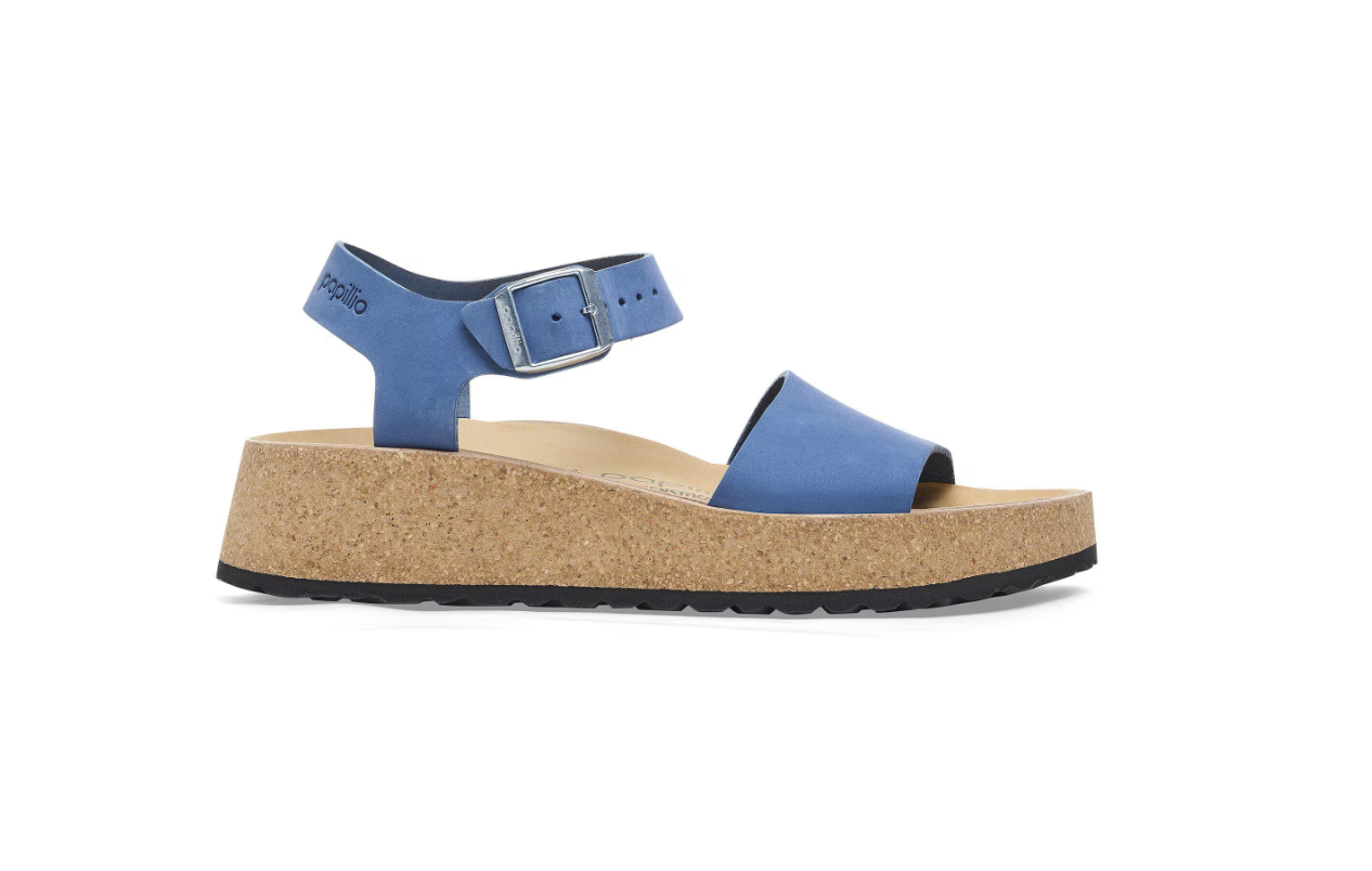Birkenstock Glenda Nubuck Leather Elemental Blue  Narrow