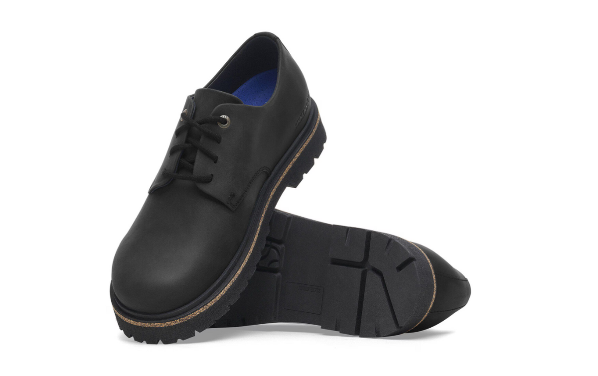 Birkenstock Highwood Lace Low Natural Leather - Black, Regular