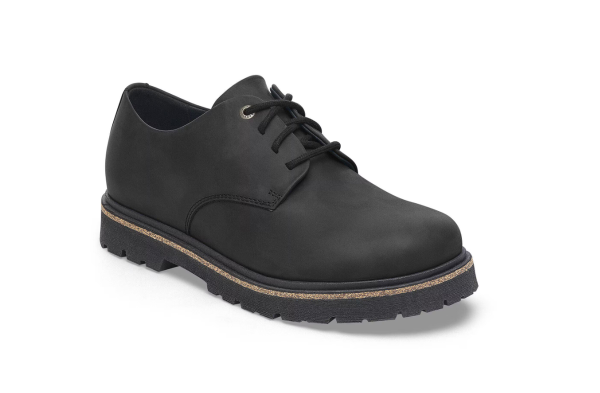 Birkenstock Highwood Lace Low Natural Leather - Black, Regular