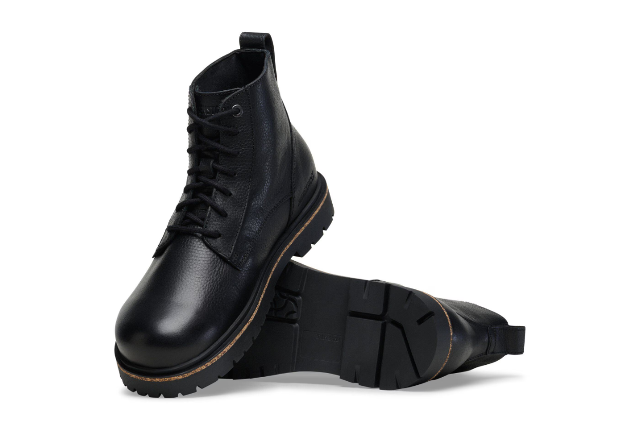 Birkenstock Highwood Lace Mid Women Natural Leather Black  Narrow