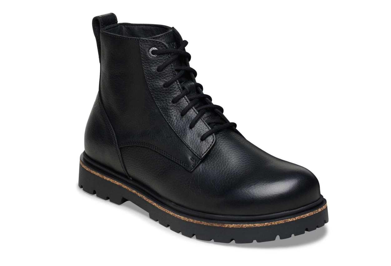 Birkenstock Highwood Lace Mid Women Natural Leather Black  Narrow