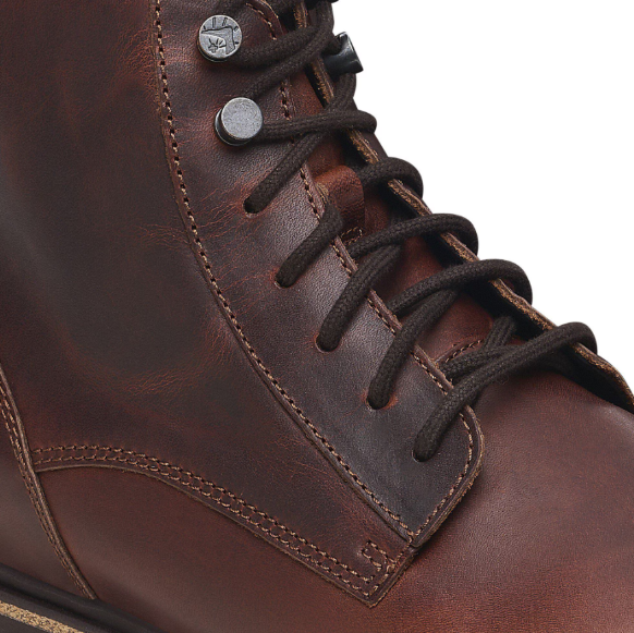 Birkenstock Highwood Lace Mid Men Natural Leather Chocolate  Regular