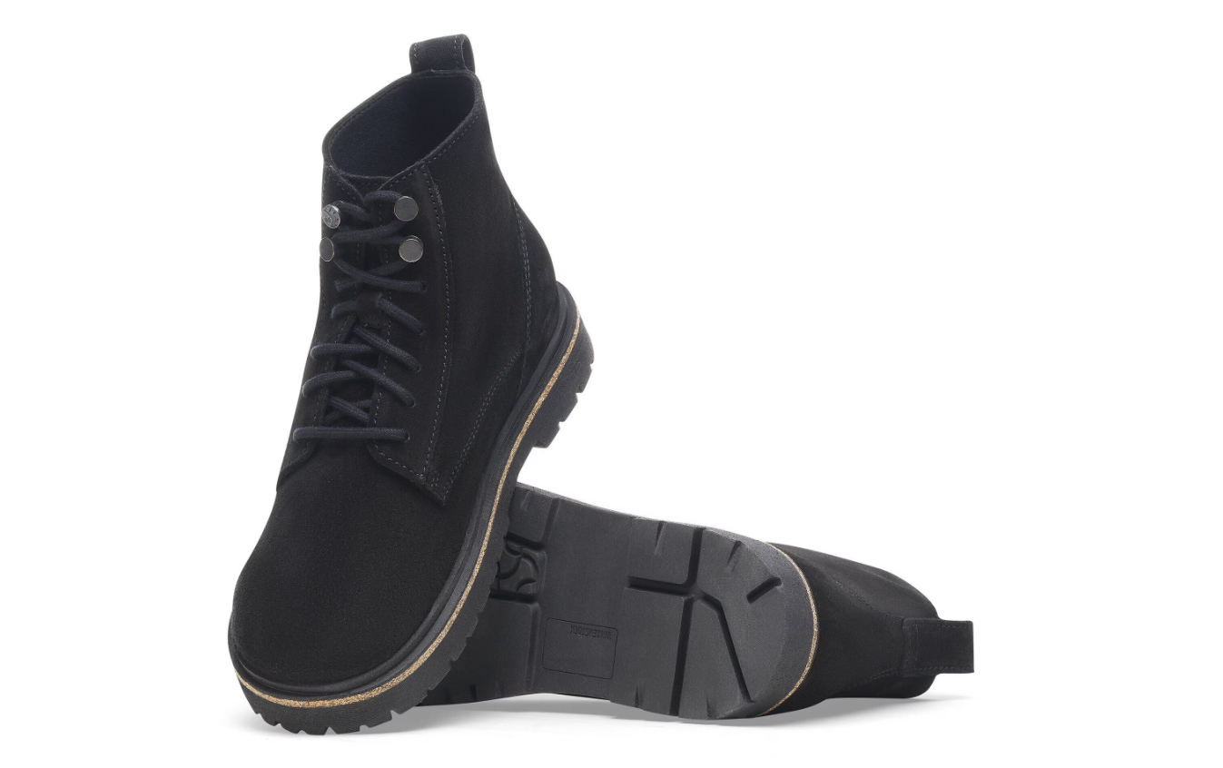 Birkenstock Highwood Lace Mid Women Suede Leather Black Narrow