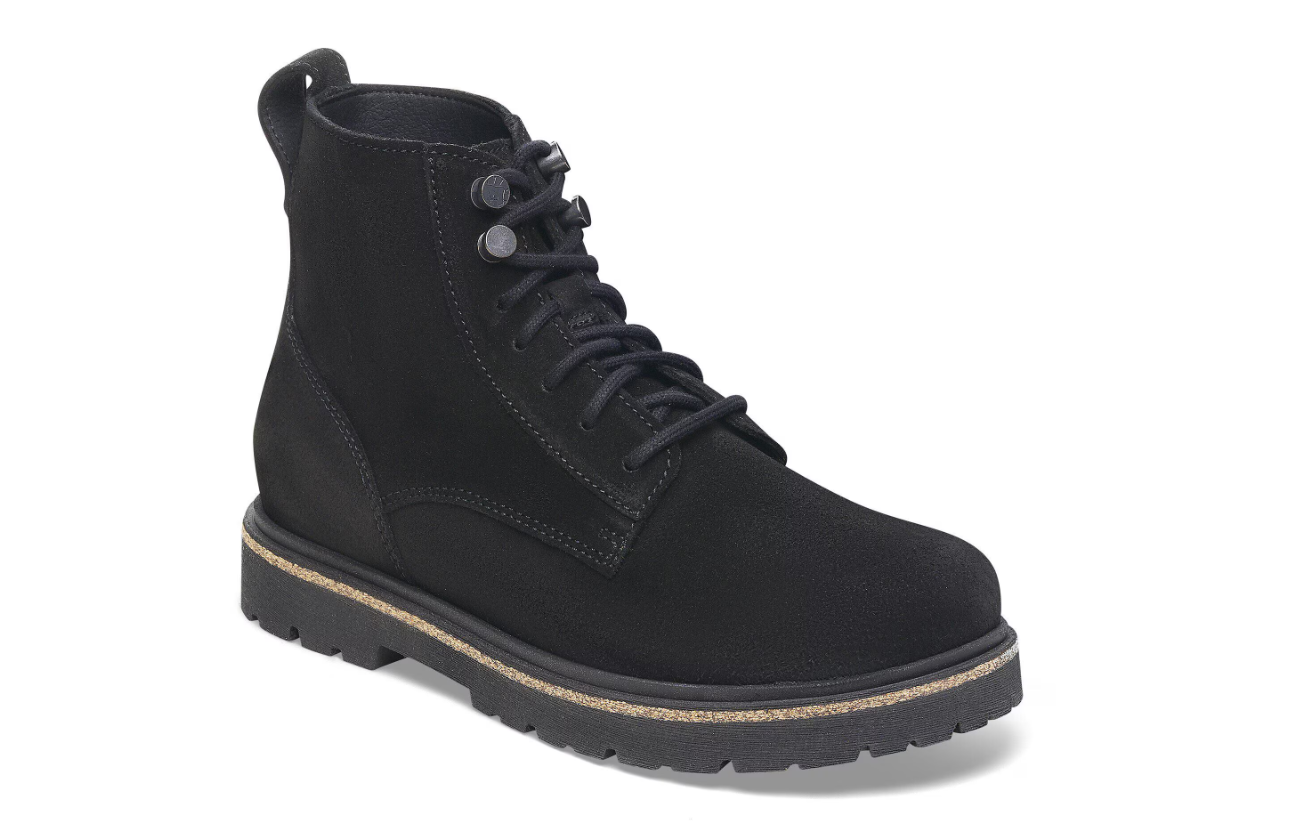 Birkenstock Highwood Lace Mid Women Suede Leather Black Narrow