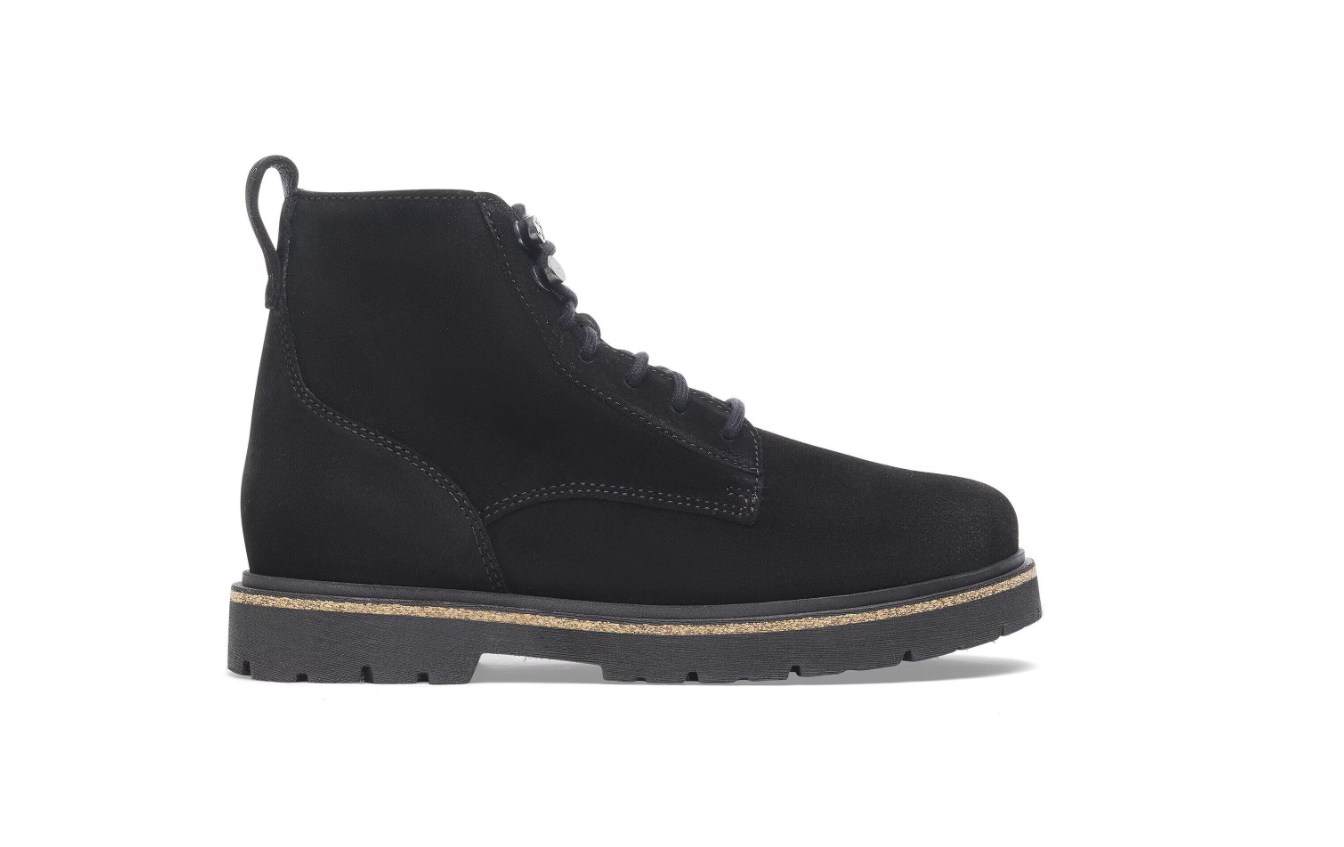 Birkenstock Highwood Lace Mid Women Suede Leather Black Narrow
