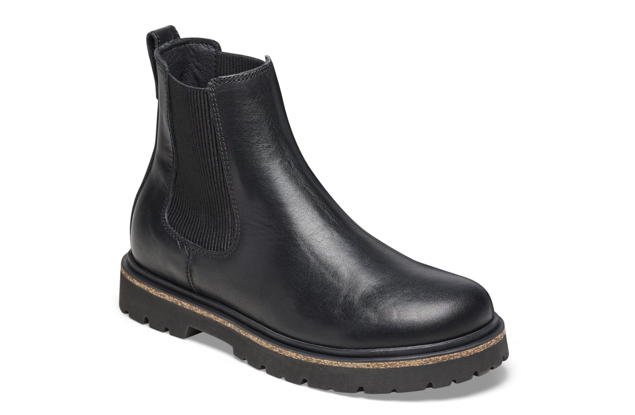 Birkenstock Highwood Slip On Women Natural Leather Black  Narrow