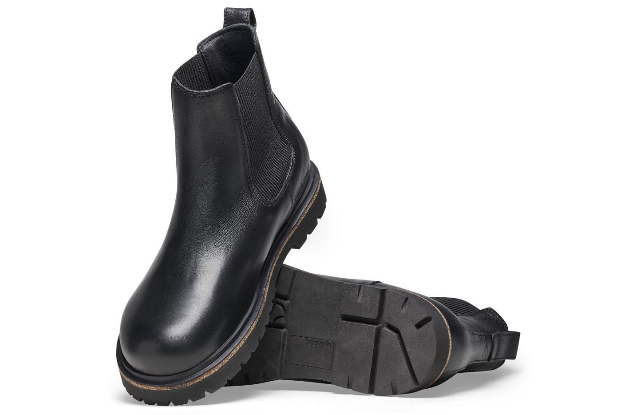 Birkenstock Highwood Slip On Men Natural Leather Black  Regular