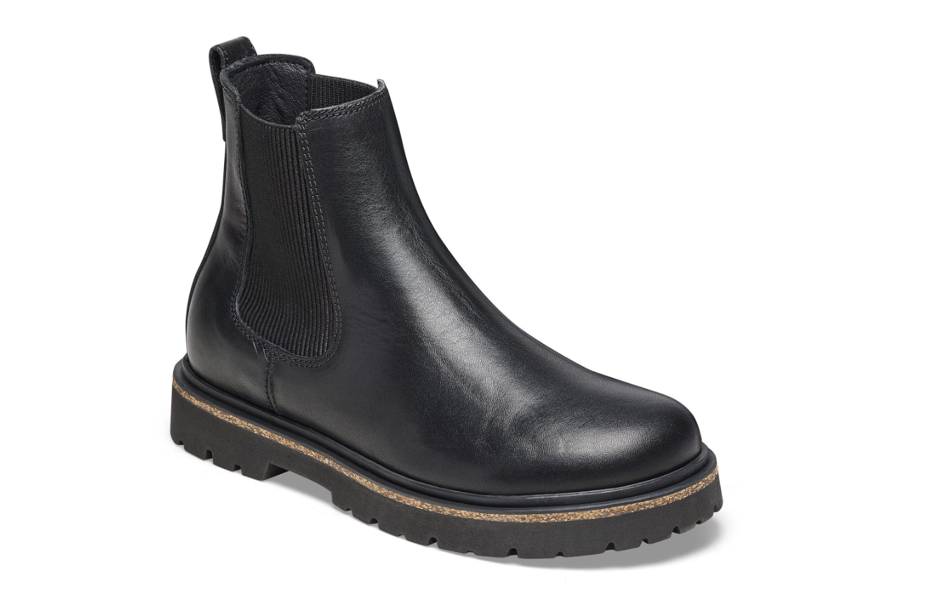 Birkenstock Highwood Slip On Women Natural Leather Black  Regular