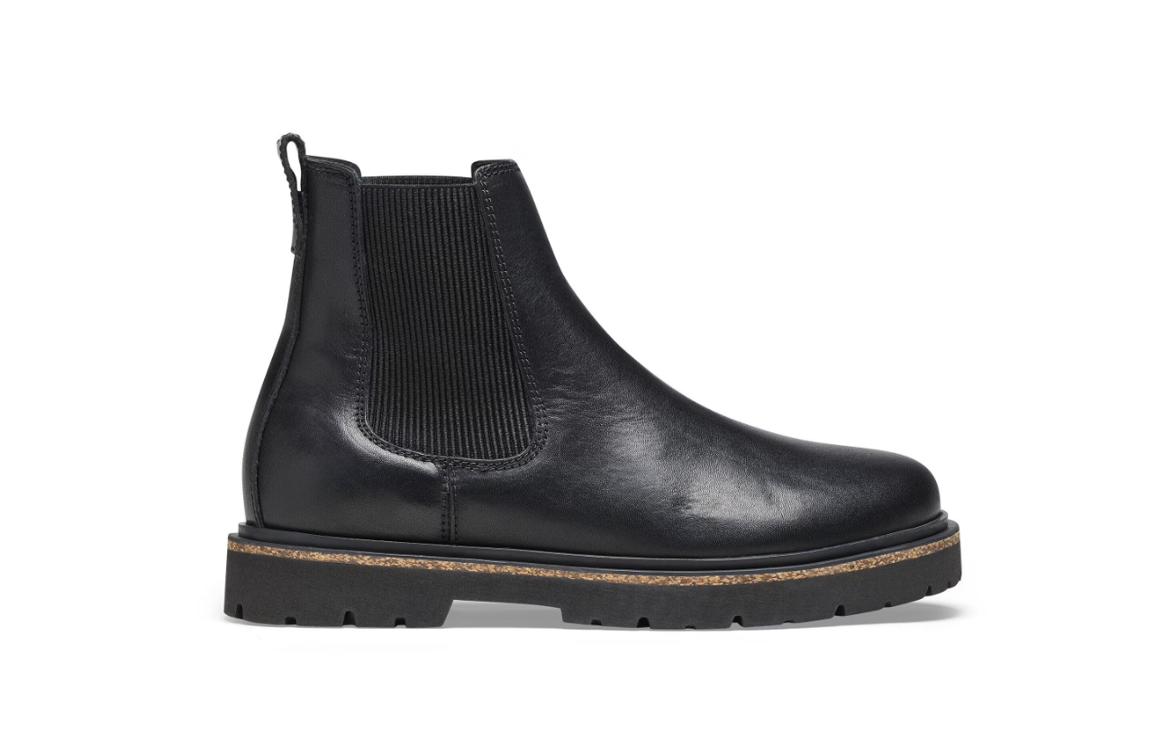 Birkenstock Highwood Slip On Women Natural Leather Black  Regular