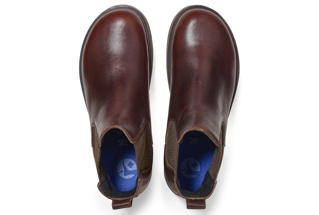 Birkenstock Highwood Slip On Men Natural Leather Chocolate  Regular