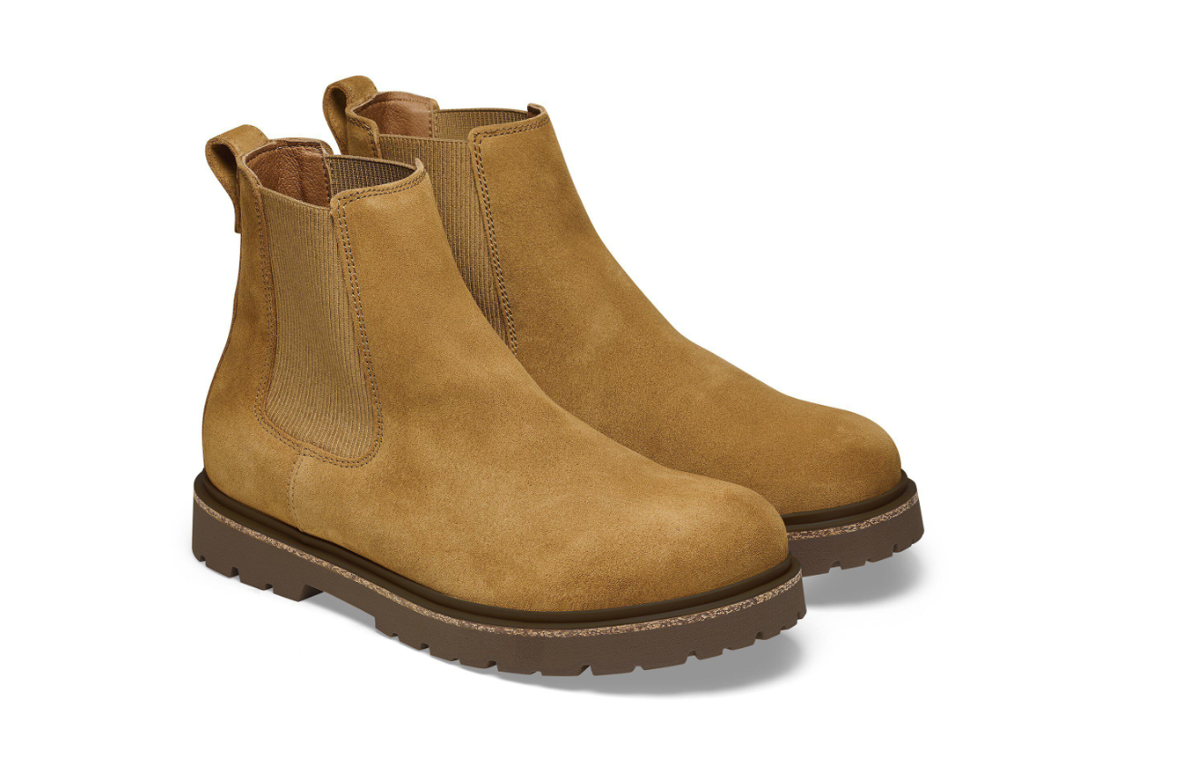 Birkenstock Highwood Slip On Men Suede Leather Mink  Regular