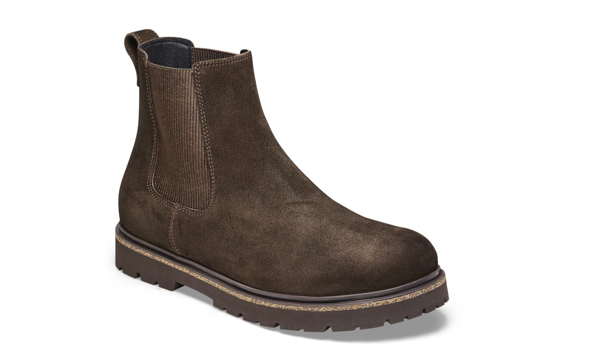 Birkenstock Highwood Slip On Men Suede Leather Mocha  Regular