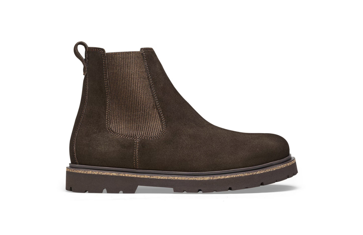 Birkenstock Highwood Slip On Men Suede Leather Mocha  Regular