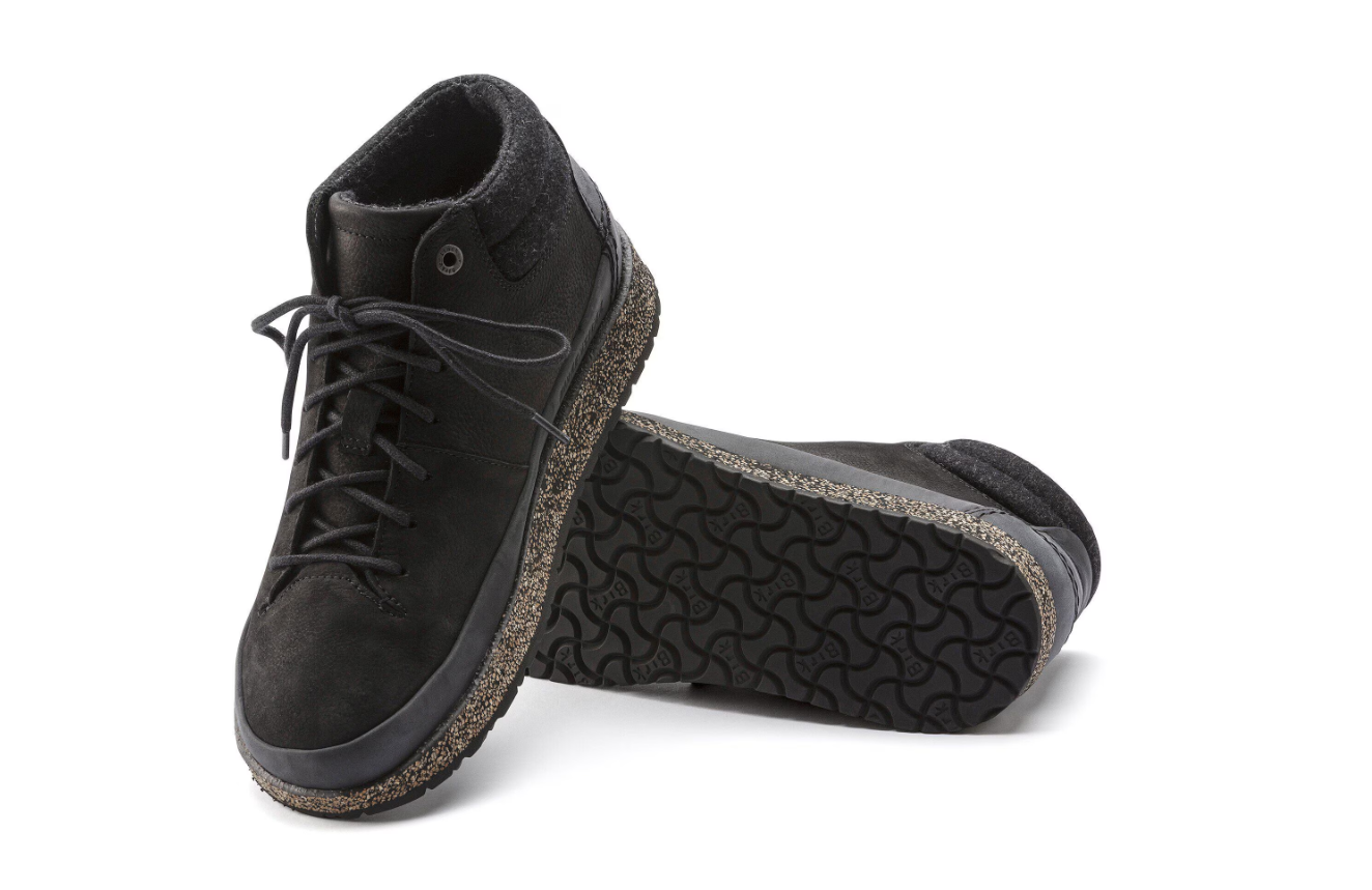 Birkenstock Honnef High Nubuck Leather Black  Narrow