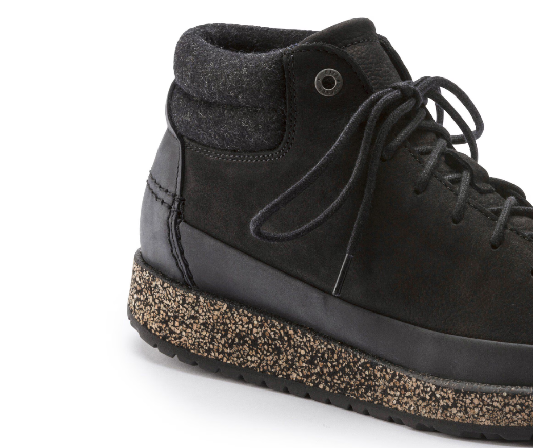 Birkenstock Honnef High Nubuck Leather Black  Narrow